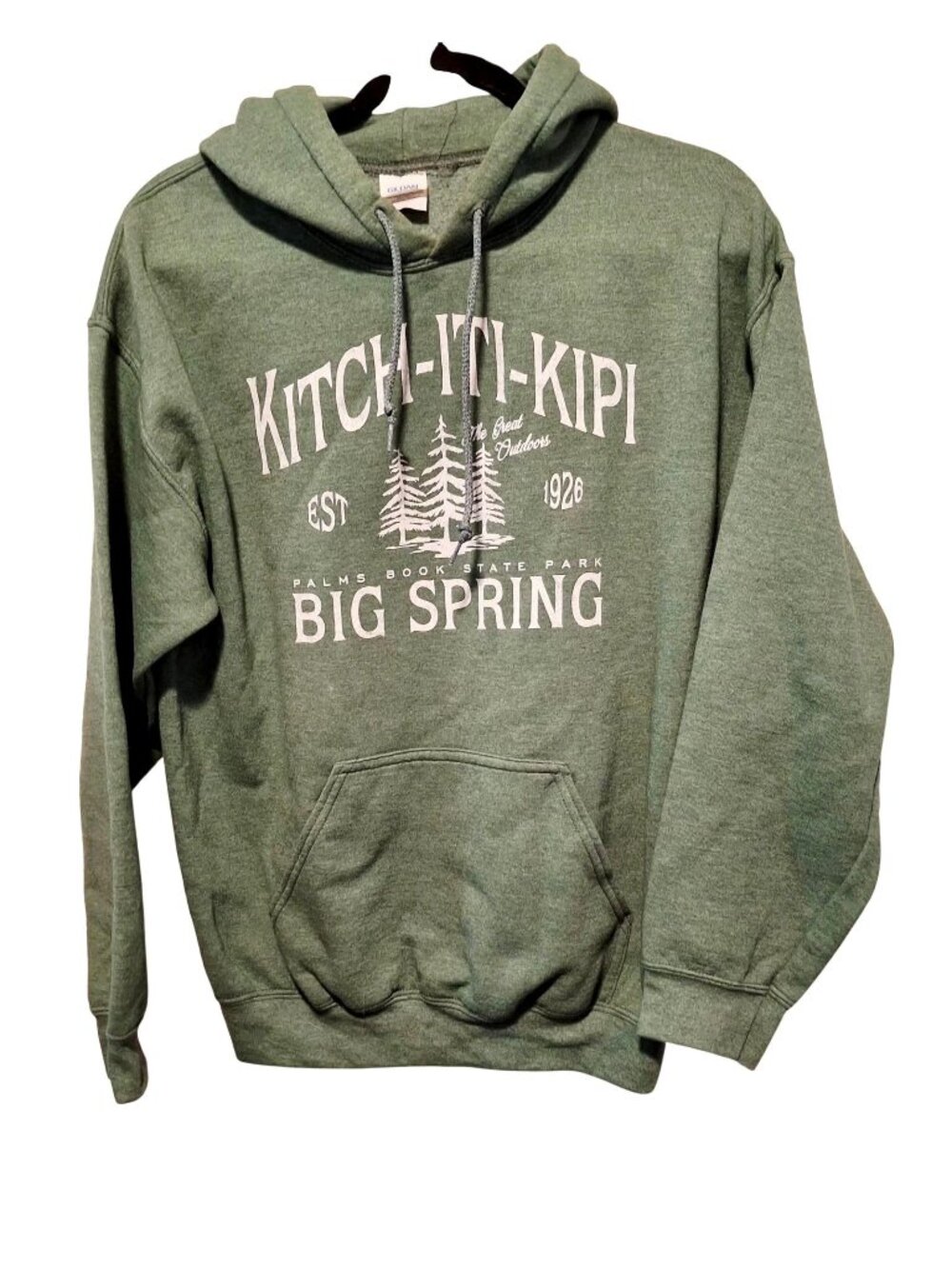 Kitch-Iti-Kipi Big Spring Green Hoodie Gildan Heavy Blend Palms Book State Park